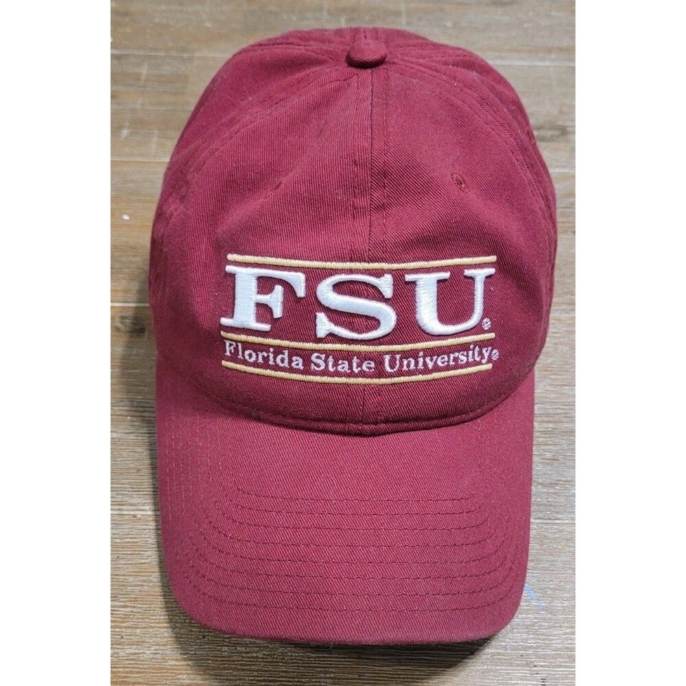 Florida State Seminoles Maroon The Game Cap FSU Split Bar Adjustable Strap Hat